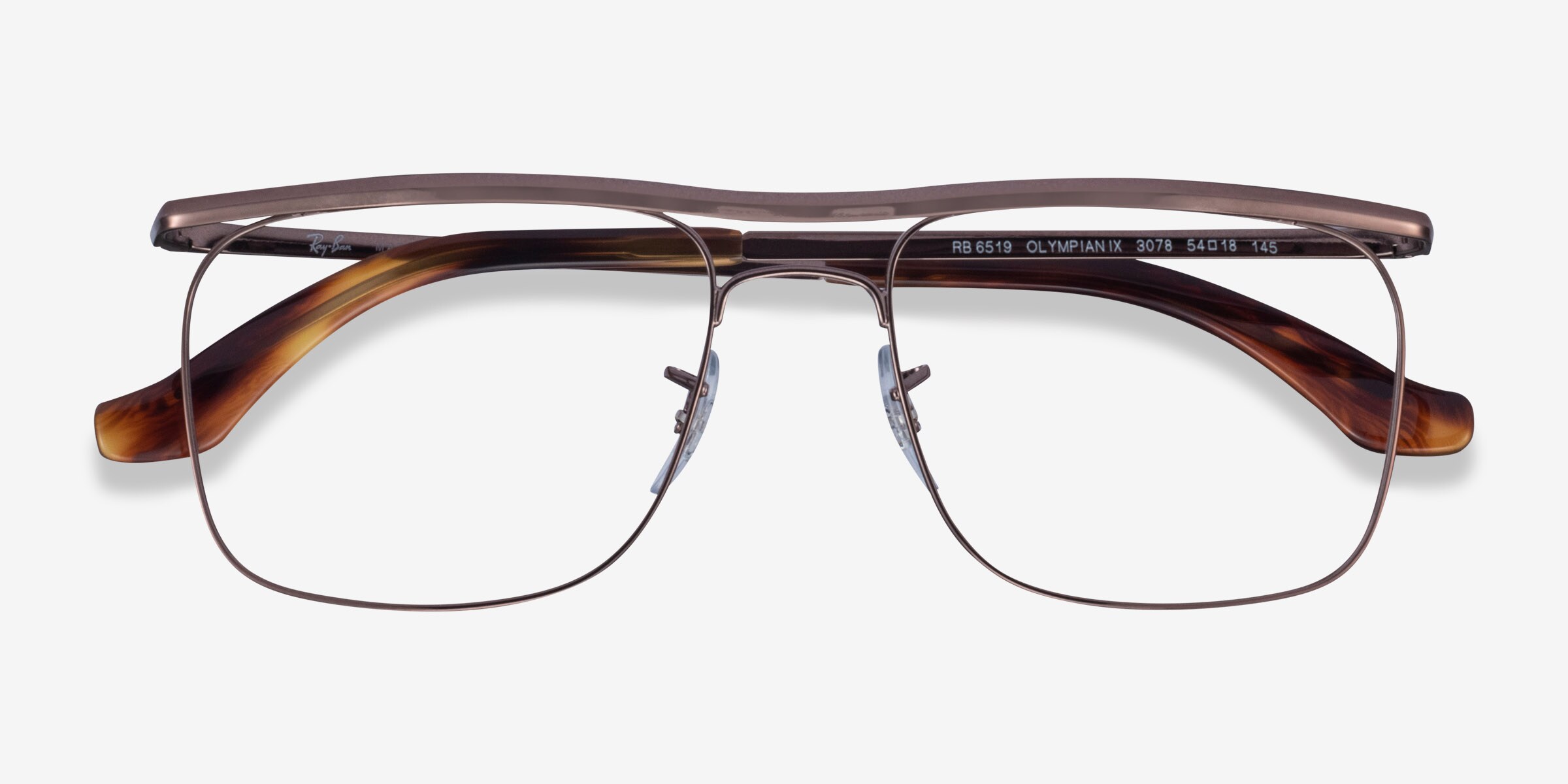 アイドル Man Rays Ray-Ban RB6519 - Aviator Brown Frame Eyeglasses | Eyebuydirect