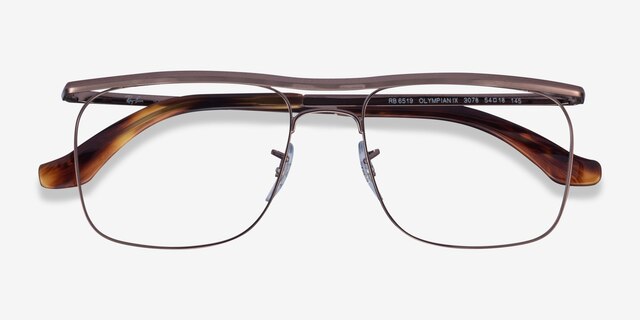Ray-Ban RB6519 Brown MetalEyeglass Frames from EyeBuyDirect, Closed View