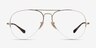 Ray-Ban RB6589 Gold MetalEyeglass Frames from EyeBuyDirect, Front View