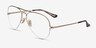 Ray-Ban RB6589 Gold MetalEyeglass Frames from EyeBuyDirect, Angle View