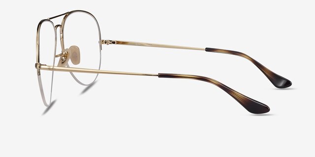 Ray-Ban RB6589 Gold MetalEyeglass Frames from EyeBuyDirect, Side View