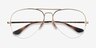Ray-Ban RB6589 Gold MetalEyeglass Frames from EyeBuyDirect, Closed View