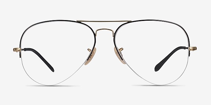 Ray-Ban RB6589 Black Gold Metal Eyeglass Frames