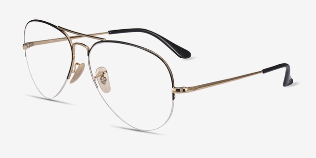 Ray-Ban RB6589 Black Gold MétalMontures de lunettes de vue d'EyeBuyDirect, Vue d'Angle