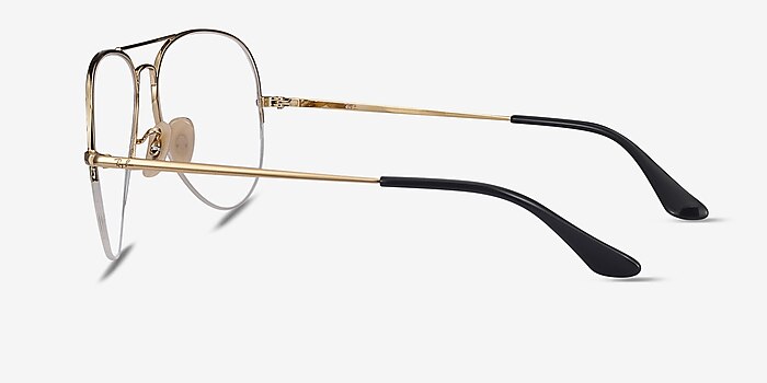 Ray-Ban RB6589 Black Gold Metal Eyeglass Frames from EyeBuyDirect