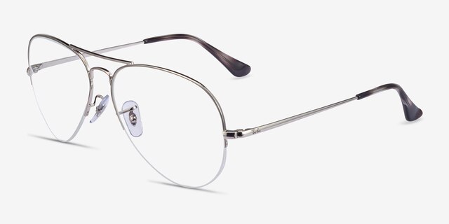 Ray-Ban RB6589 Silver MetalEyeglass Frames from EyeBuyDirect, Angle View