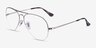 Ray-Ban RB6589 Silver MetalEyeglass Frames from EyeBuyDirect, Angle View