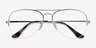 Ray-Ban RB6589 Silver MetalEyeglass Frames from EyeBuyDirect, Closed View