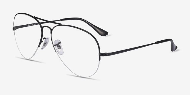 Ray-Ban RB6589 Black MetalEyeglass Frames from EyeBuyDirect, Angle View