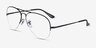 Ray-Ban RB6589 Black MetalEyeglass Frames from EyeBuyDirect, Angle View
