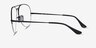 Ray-Ban RB6589 Black MetalEyeglass Frames from EyeBuyDirect, Side View