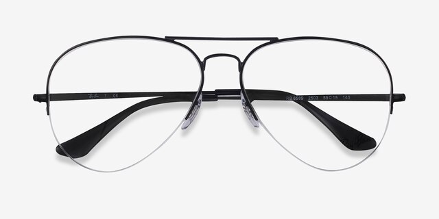 Ray-Ban RB6589 Black MetalEyeglass Frames from EyeBuyDirect, Closed View