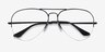 Ray-Ban RB6589 Black MetalEyeglass Frames from EyeBuyDirect, Closed View