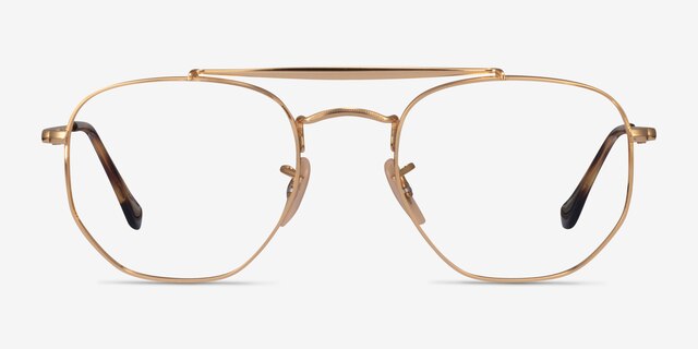 Ray-Ban RB3648V Gold MetalEyeglass Frames from EyeBuyDirect, Front View