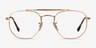 Ray-Ban RB3648V Gold MetalEyeglass Frames from EyeBuyDirect, Front View