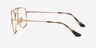 Ray-Ban RB3648V Gold MetalEyeglass Frames from EyeBuyDirect, Side View