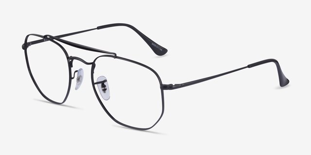 Ray-Ban RB3648V Black MetalEyeglass Frames from EyeBuyDirect, Angle View