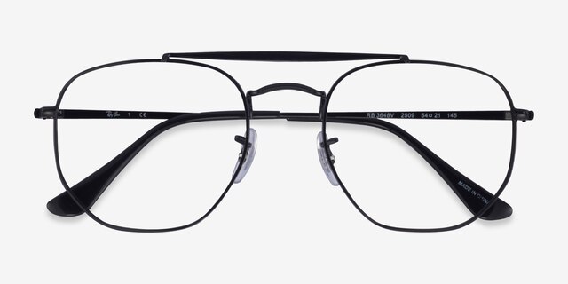 Ray-Ban RB3648V Black MetalEyeglass Frames from EyeBuyDirect, Closed View