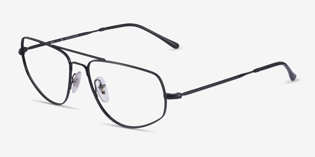 Ray-Ban RB6455 Black MetalEyeglass Frames from EyeBuyDirect, Angle View