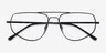 Ray-Ban RB6455 Black MetalEyeglass Frames from EyeBuyDirect, Closed View