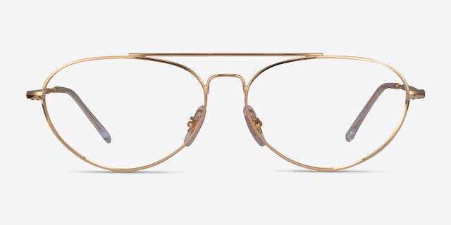 Ray-Ban RB6454 Gold MetalEyeglass Frames from EyeBuyDirect, Front View