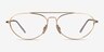 Ray-Ban RB6454 Gold MetalEyeglass Frames from EyeBuyDirect, Front View