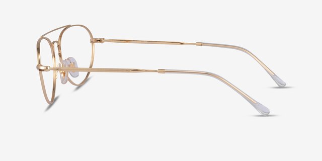 Ray-Ban RB6454 Gold MetalEyeglass Frames from EyeBuyDirect, Side View