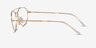 Ray-Ban RB6454 Gold MetalEyeglass Frames from EyeBuyDirect, Side View