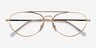 Ray-Ban RB6454 Gold MetalEyeglass Frames from EyeBuyDirect, Closed View