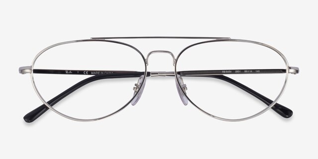Ray-Ban RB6454 Argenté MétalMontures de lunettes de vue d'EyeBuyDirect, Vue Rapprochée
