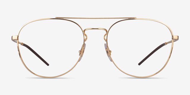 Ray-Ban RB6414 Gold MetalEyeglass Frames from EyeBuyDirect, Front View