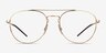Ray-Ban RB6414 Gold MetalEyeglass Frames from EyeBuyDirect, Front View