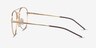 Ray-Ban RB6414 Gold MetalEyeglass Frames from EyeBuyDirect, Side View