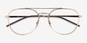 Ray-Ban RB6414 Gold MetalEyeglass Frames from EyeBuyDirect, Closed View