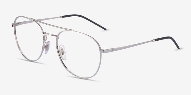 Ray-Ban RB6414 Argenté MétalMontures de lunettes de vue d'EyeBuyDirect, Vue d'Angle