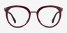 Oakley Top Knot Red & Silver AcetateEyeglass Frames from EyeBuyDirect, Front View