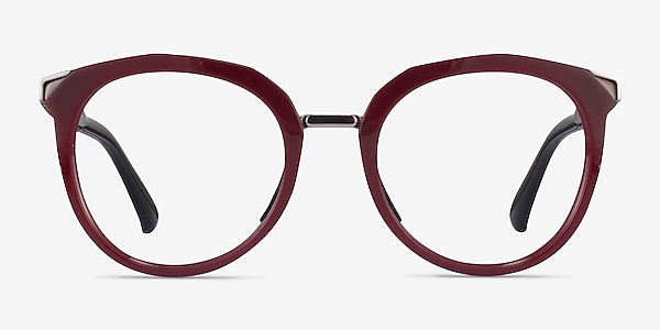 Oakley Top Knot Red & Silver Acetate Eyeglass Frames