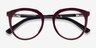 Oakley Top Knot Red & Silver AcetateEyeglass Frames from EyeBuyDirect, Closed View