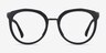 Oakley Top Knot Black & Silver AcetateEyeglass Frames from EyeBuyDirect, Front View