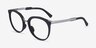 Oakley Top Knot Black & Silver AcetateEyeglass Frames from EyeBuyDirect, Angle View