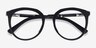 Oakley Top Knot Black & Silver AcetateEyeglass Frames from EyeBuyDirect, Closed View