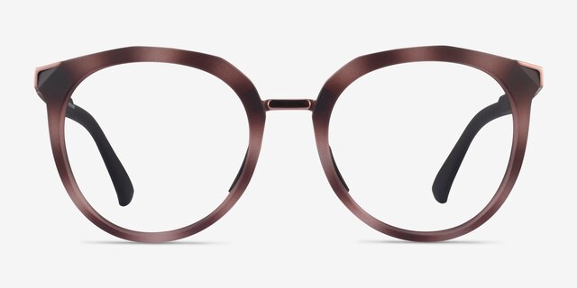 Oakley Top Knot Matte Rose & Tortoise AcétateMontures de lunettes de vue d'EyeBuyDirect, Vue de Face