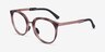 Oakley Top Knot Matte Rose & Tortoise AcétateMontures de lunettes de vue d'EyeBuyDirect, Vue d'Angle