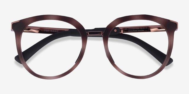 Oakley Top Knot Matte Rose & Tortoise AcétateMontures de lunettes de vue d'EyeBuyDirect, Vue Rapprochée