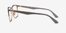 Ray-Ban RB6363 Light Purple Gold MetalEyeglass Frames from EyeBuyDirect, Side View