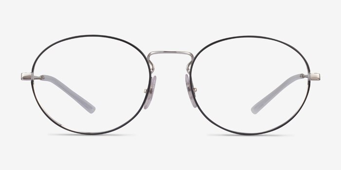 Ray-Ban RB6439 Black & Silver Metal Eyeglass Frames from EyeBuyDirect