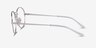 Ray-Ban RB6439 Black & Silver MetalEyeglass Frames from EyeBuyDirect, Side View