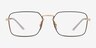 Ray-Ban RB6440 Black & Gold MetalEyeglass Frames from EyeBuyDirect, Front View