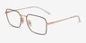 Ray-Ban RB6440 Black & Gold MetalEyeglass Frames from EyeBuyDirect, Angle View