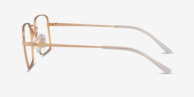 Ray-Ban RB6440 Black & Gold MetalEyeglass Frames from EyeBuyDirect, Side View